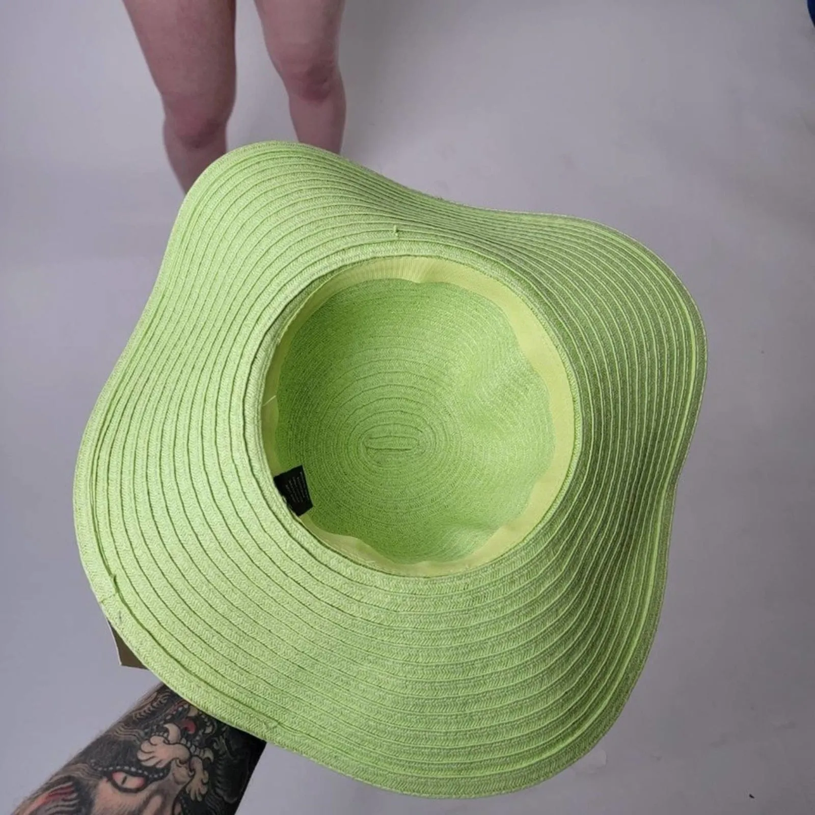 NWT Wide Brim  Lime Summer Hat