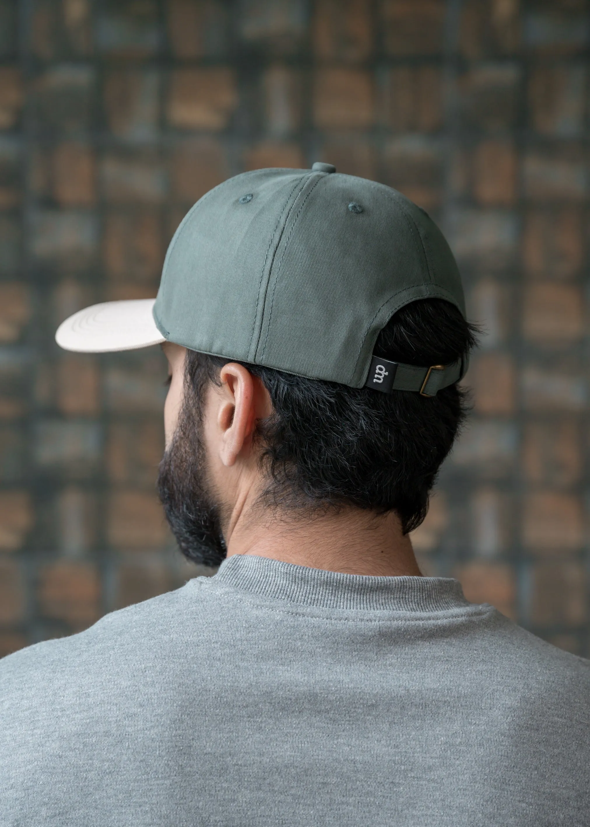 Off-White & Green — Dual Tone Twill Cap