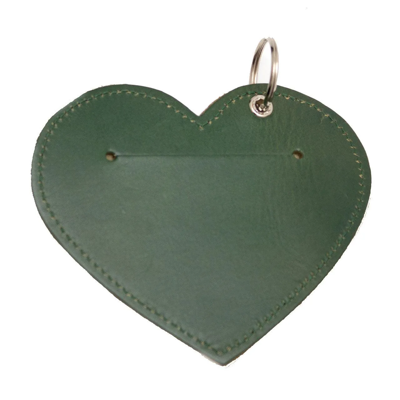 Poo Pouch Heart 'Green Leather'