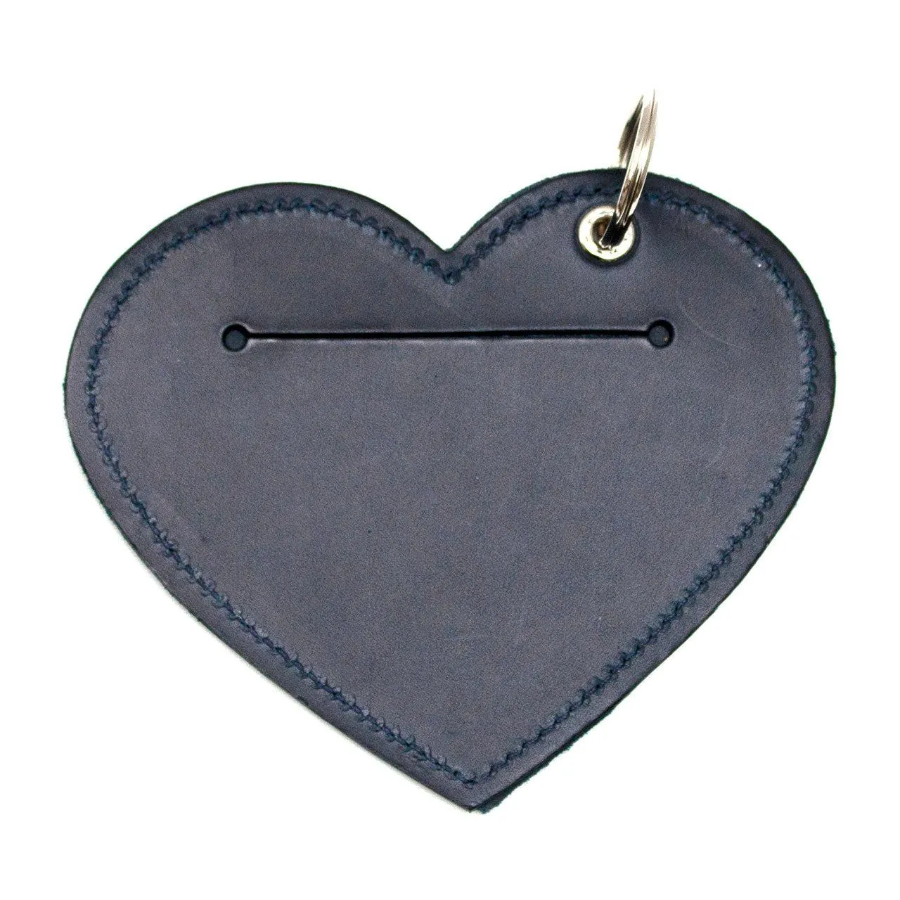 Poo Pouch Heart 'Navy Leather'