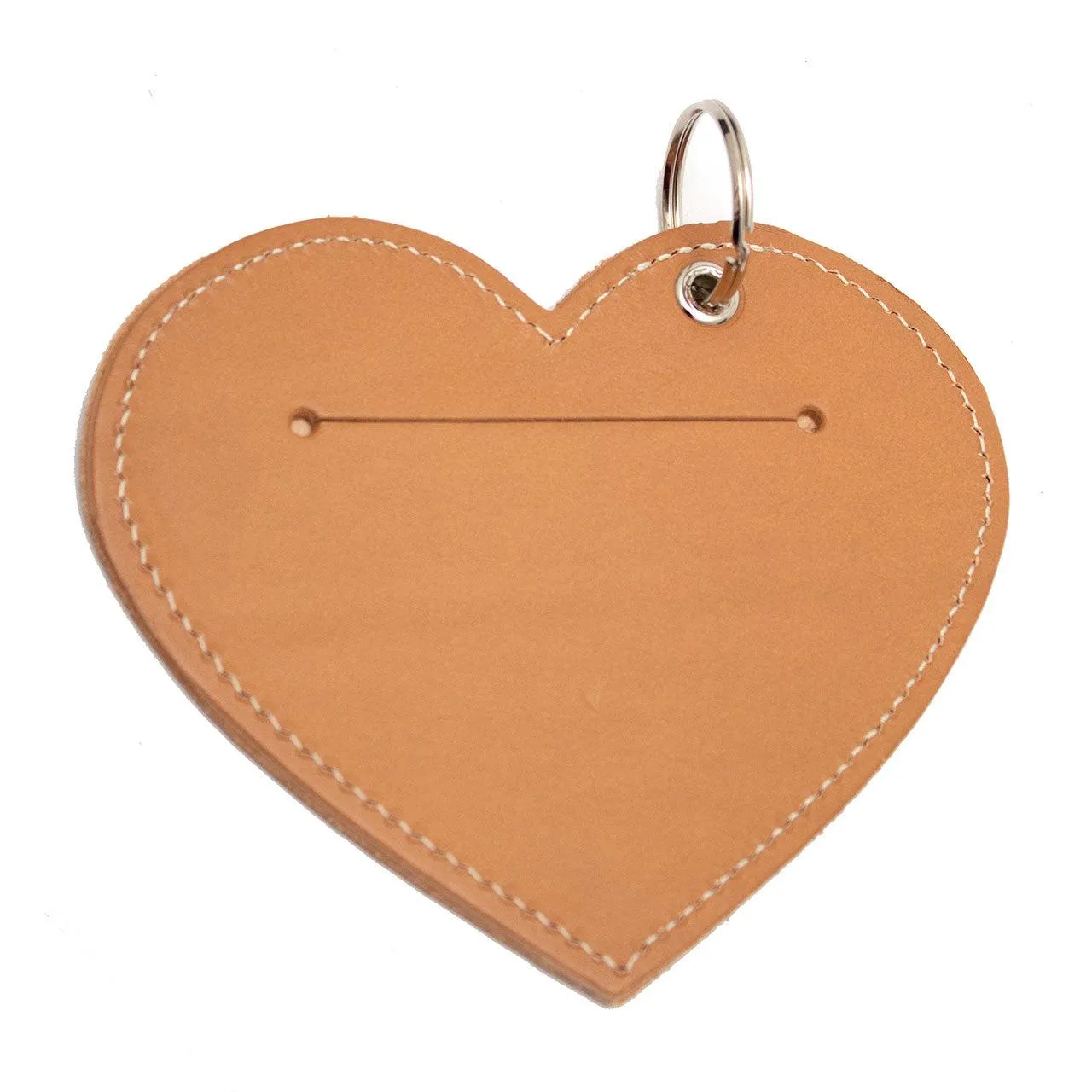 Poo Pouch Heart 'Tan Leather'