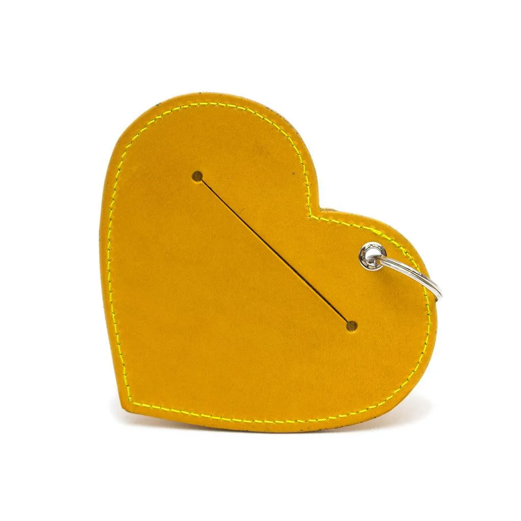 Poo Pouch Heart 'Yellow Leather'