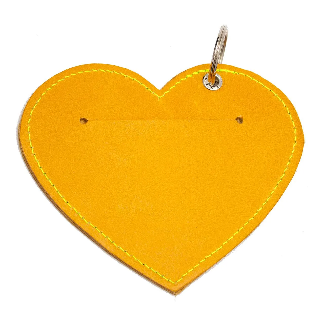 Poo Pouch Heart 'Yellow Leather'