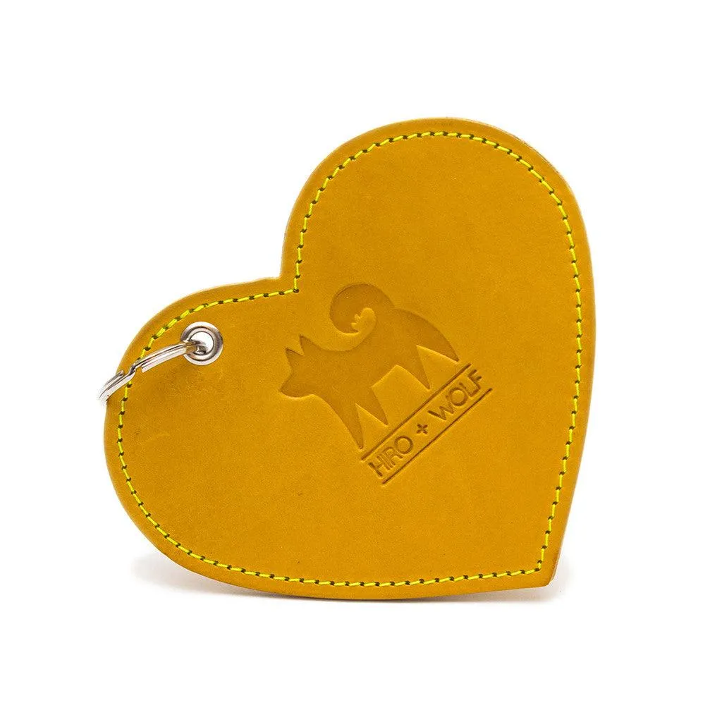 Poo Pouch Heart 'Yellow Leather'