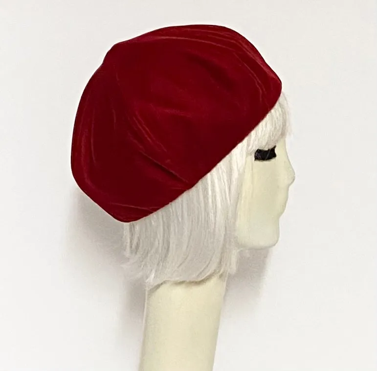 Red Velvet Beret Hat