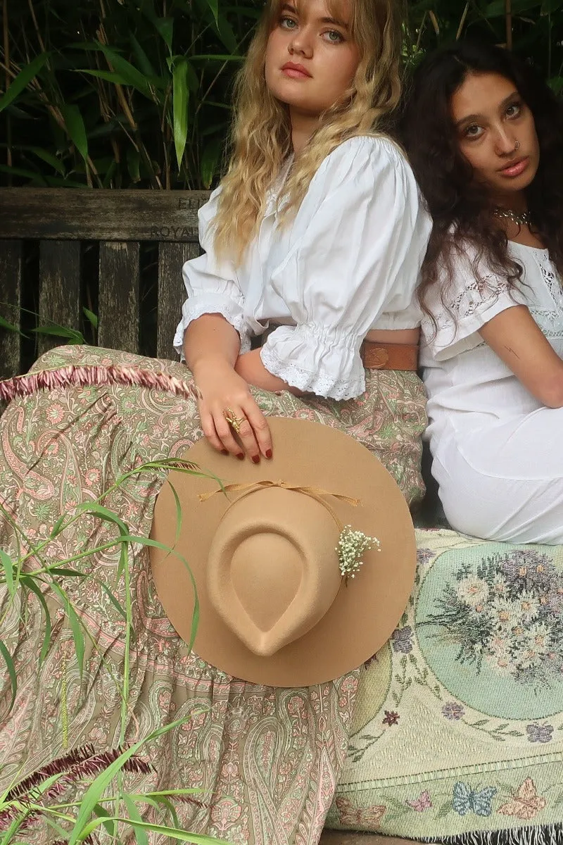 Sierra Wide Brim Hat in Fawn