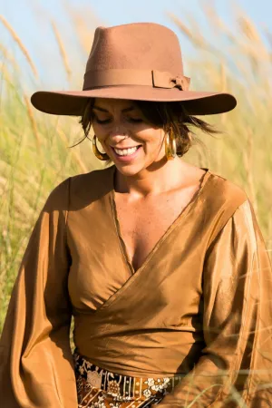 Sierra Wide Brim Hat in Tan
