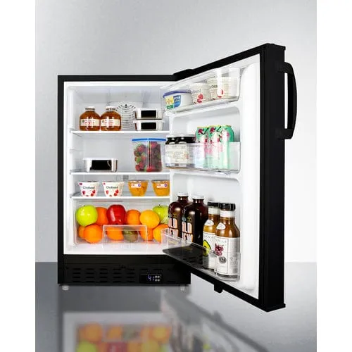 Summit 20" Black Finish All-Refrigerator ALR47B