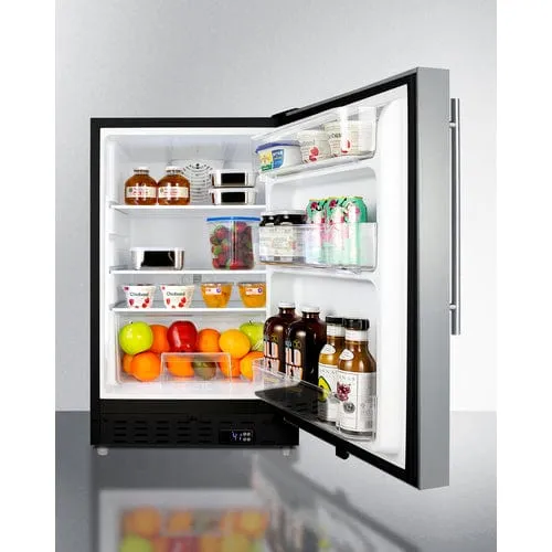 Summit 21" Stainless Steel Built-In All Refrigerator ALR47BSSHV