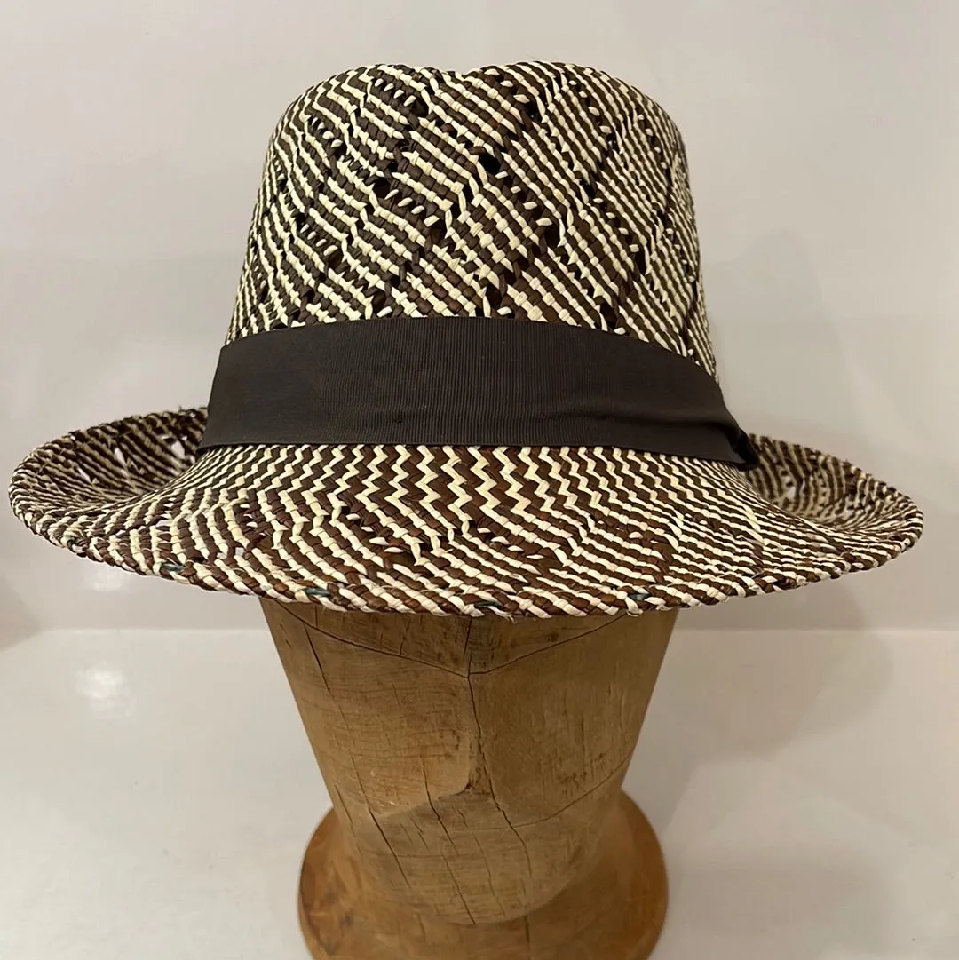 Truffaux - Hemingway Trilby  - Panama -  Brown and Natural