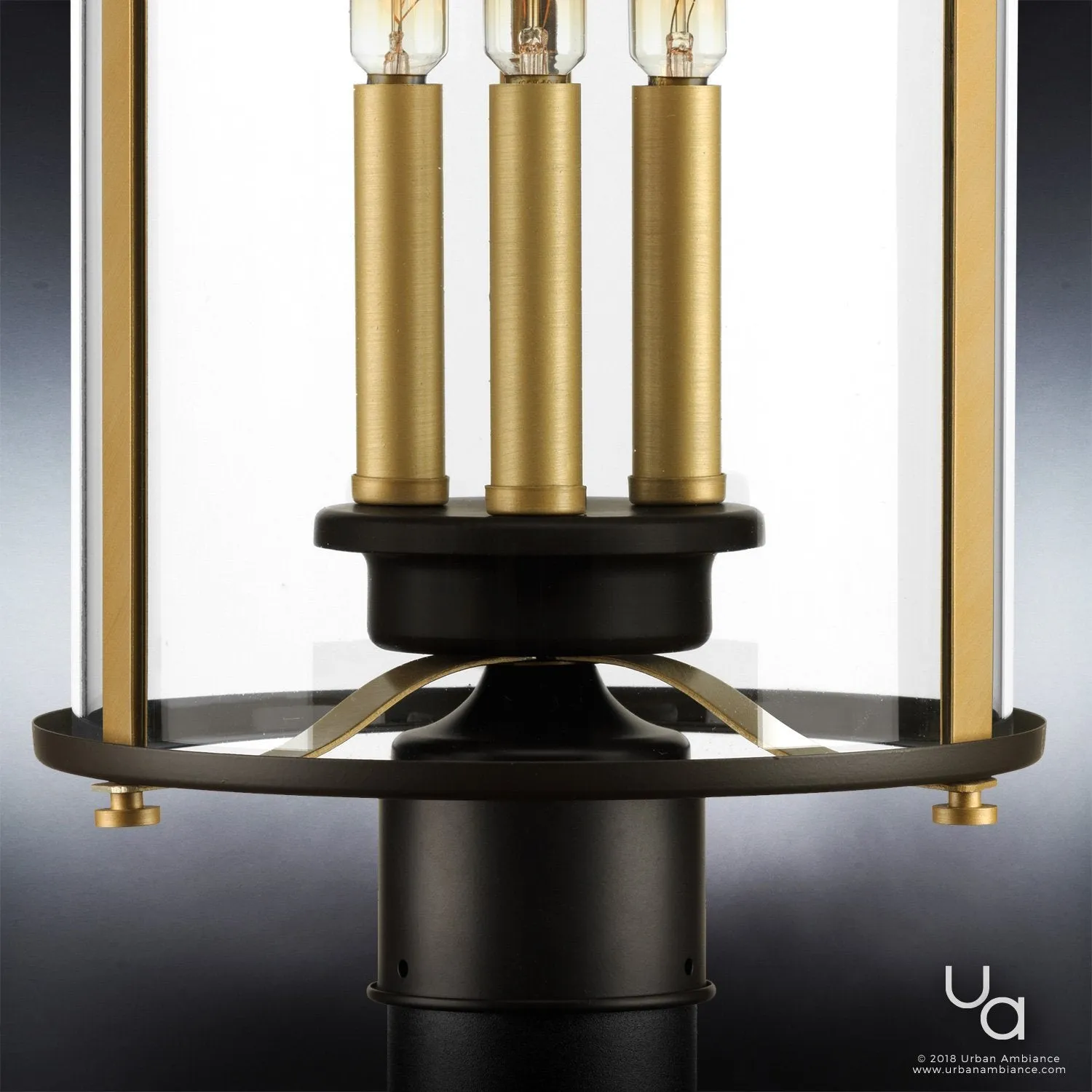 UHP1122 Rustic Outdoor Post/Pier Light, 22.63"H x 9.88"W, Olde Bronze Finish, Plymouth Collection