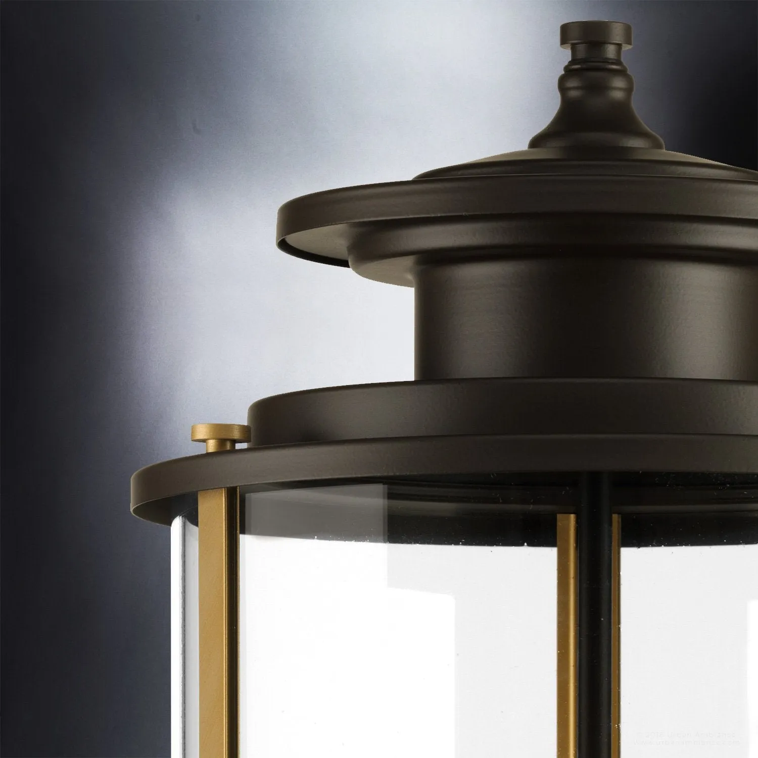 UHP1122 Rustic Outdoor Post/Pier Light, 22.63"H x 9.88"W, Olde Bronze Finish, Plymouth Collection