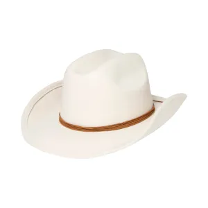 Women's Felt Cowboy Hat w/Twisted Faux Leather Band