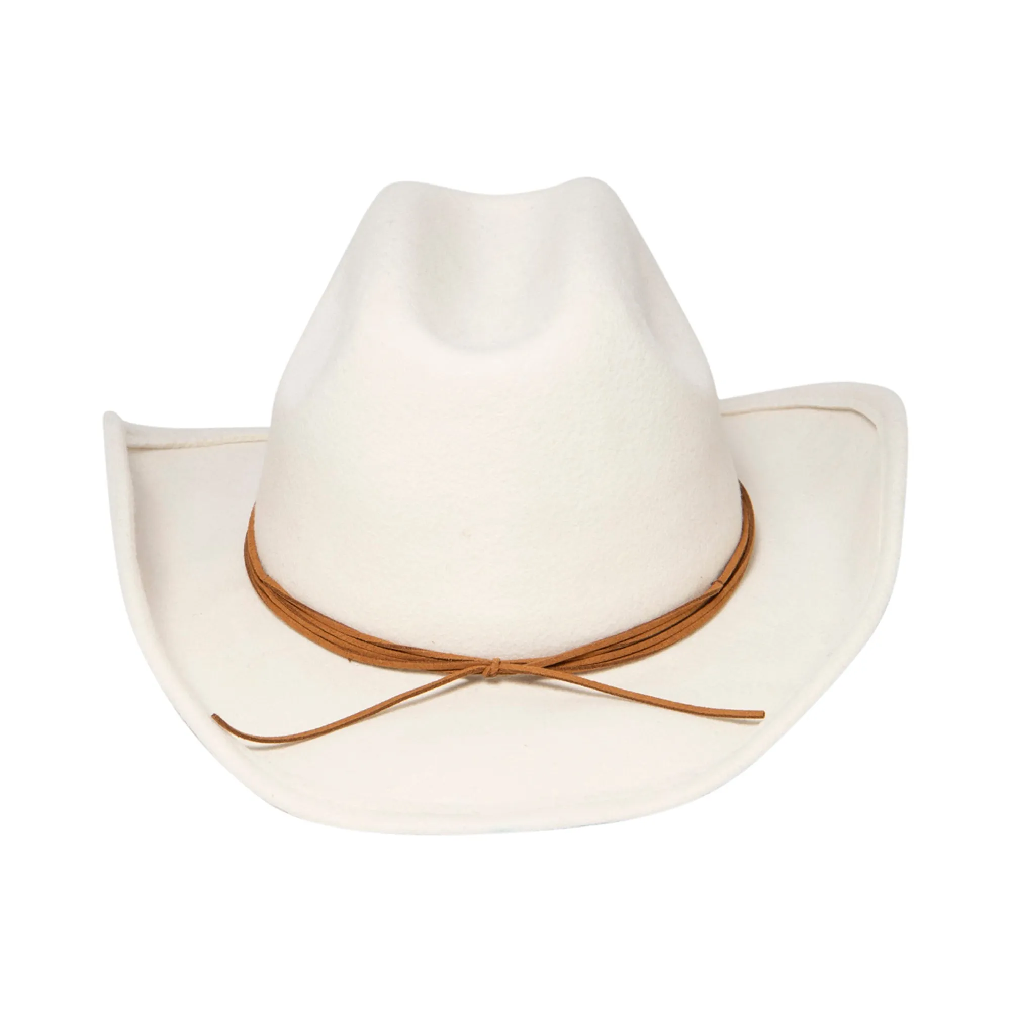 Women's Felt Cowboy Hat w/Twisted Faux Leather Band