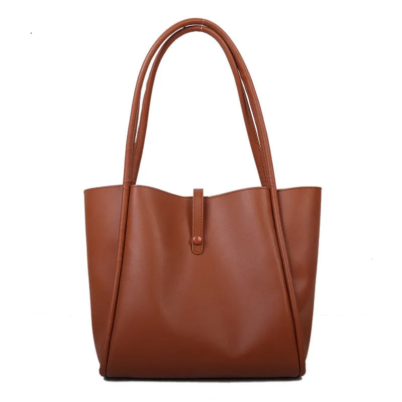 XIANGTUIBAO Korean Style New Solid Color Bag 2022 Simple Trendy Hand-Held Tote Large Capacity Retro Spring Fashion Shoulder Bag