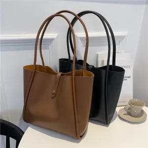 XIANGTUIBAO Korean Style New Solid Color Bag 2022 Simple Trendy Hand-Held Tote Large Capacity Retro Spring Fashion Shoulder Bag