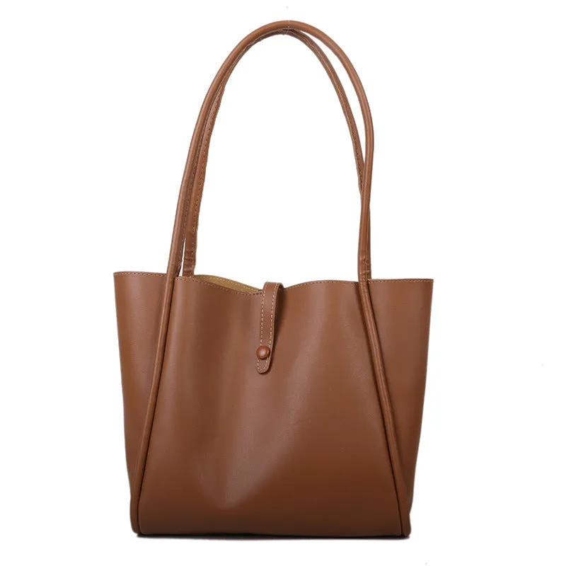 XIANGTUIBAO Korean Style New Solid Color Bag 2022 Simple Trendy Hand-Held Tote Large Capacity Retro Spring Fashion Shoulder Bag