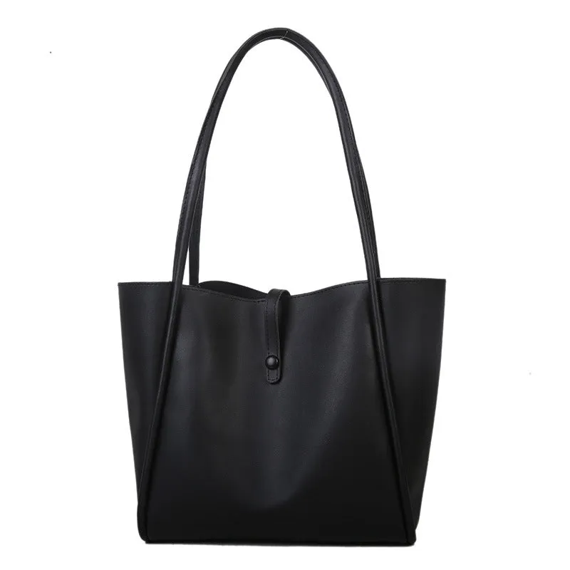 XIANGTUIBAO Korean Style New Solid Color Bag 2022 Simple Trendy Hand-Held Tote Large Capacity Retro Spring Fashion Shoulder Bag