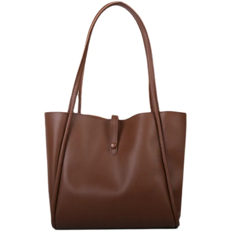 XIANGTUIBAO Korean Style New Solid Color Bag 2022 Simple Trendy Hand-Held Tote Large Capacity Retro Spring Fashion Shoulder Bag