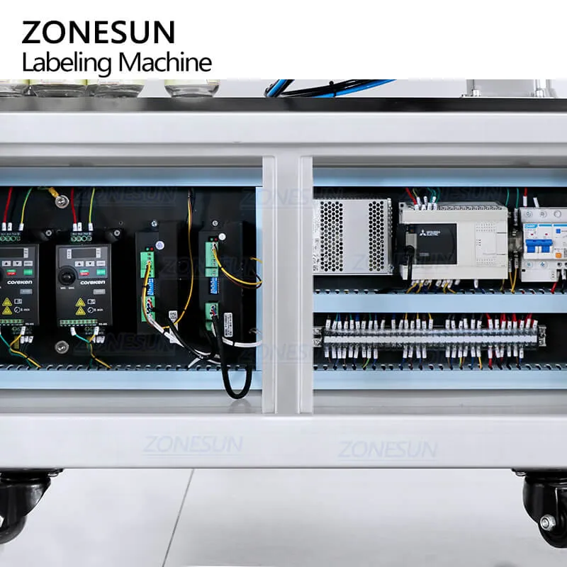 ZONESUN ZS-TB260RA Automatic Hot Sauce Jam Jar Round Bottle Tamper Evident Bottle Cap& Body Self-adhesive Sticker Labeling Machine Label Applicator Machine